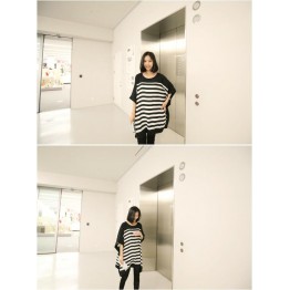 TE5728JZYS Slim stripes long t-shirt