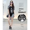 TE6003AYY Perfume bottle print loose large size irregular maternity t-shirt