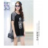 TE6003AYY Perfume bottle print loose large size irregular maternity t-shirt