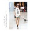 TE6003AYY Perfume bottle print loose large size irregular maternity t-shirt