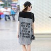 TE6003AYY Perfume bottle print loose large size irregular maternity t-shirt