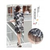 TE6006AYY Ink printing loose large size tassel hem maternity dress