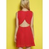 TE6161YZS Summer candy color fresh backless slim sleeveless A-line dress