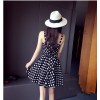 TE6291YZL Fresh sweet slim waist empire waist dot lacing dress