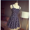 TE6291YZL Fresh sweet slim waist empire waist dot lacing dress