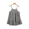 TE6310YZMY Preppy style England checks gallus vest dress