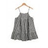 TE6310YZMY Preppy style England checks gallus vest dress