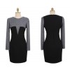 TE6358YZS Korean fashion color matching OL temperament dress