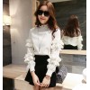 TE6539SPX Flouncing ornament neckline and sleeve pullover shirt