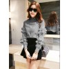 TE6539SPX Flouncing ornament neckline and sleeve pullover shirt