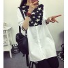 TE6803AYY New style stars print irregular long blouse
