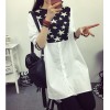 TE6803AYY New style stars print irregular long blouse