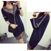 TE6806AYY National style v neck tassel embroidery dress