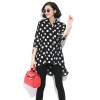 TE6809AYY Korean fashion large size loose dot blouse