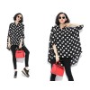 TE6809AYY Korean fashion large size loose dot blouse