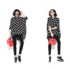 TE6809AYY Korean fashion large size loose dot blouse