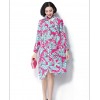 TE7383HSJP Europe fashion temperament print large size dress