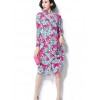 TE7383HSJP Europe fashion temperament print large size dress