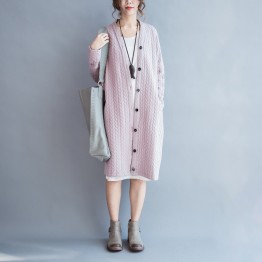 TE7667HSJP New style casual large size fashion long cardigan