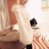 TE8019QPG Spring fashion fresh white long blouse