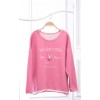 TE803LLJ Simple casual letters print loose batwing sleeve sweatshirt