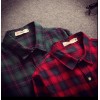 TE807WSCP Fashion men’s thicken checks embroidery trendy shirt