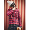 TE807WSCP Fashion men’s thicken checks embroidery trendy shirt