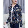 TE823LLJ Japanese style print slim baseball jacket