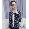 TE823LLJ Japanese style print slim baseball jacket