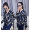 TE823LLJ Japanese style print slim baseball jacket