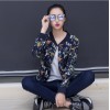 TE823LLJ Japanese style print slim baseball jacket