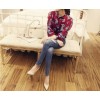 TE8252XXFS Korean street fashion slim holes pencil jeans