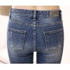 TE8252XXFS Korean street fashion slim holes pencil jeans