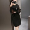 TE8835YZX Spring fashion grenadine sleeve slim dress