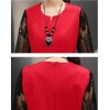 TE8835YZX Spring fashion grenadine sleeve slim dress