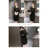 TE8835YZX Spring fashion grenadine sleeve slim dress