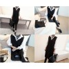 TE8850YLG Preppy style v-neck sleeveless pullover knitting dress