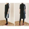 TE8935HYG Korean spring fashion contract color v-neck woolen sleeveless dress