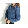 TE9013PPNZ Vintage embroidery collar denim jacket