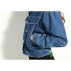 TE9013PPNZ Vintage embroidery collar denim jacket