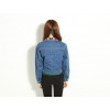 TE9013PPNZ Vintage embroidery collar denim jacket