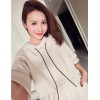 TE9096YSFS Fashion loose hoodie with wide leg pants