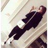 TE9096YSFS Fashion loose hoodie with wide leg pants