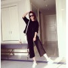 TE9096YSFS Fashion loose hoodie with wide leg pants