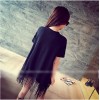 TE9380ATSS Spring fashion loose tassel pullover tops