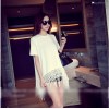 TE9380ATSS Spring fashion loose tassel pullover tops