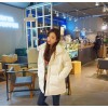 TE9415BDJN Preppy style zipper joker cotton-padded coat
