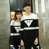 TE9597CYG Spring fashion casual long sleeve couple t-shirt