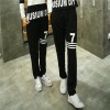 TE9600CYG Joker number 7 print casual couple pants