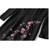 TE9641LLYG New style chinese collar lace splicing plum blossom print dress